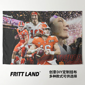 NFL美洲虎Trevor Lawrence橄榄球球星写真装 饰海报背景墙布挂布