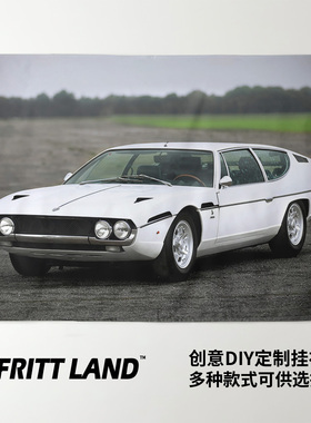 意大利兰博基尼Espada复古跑车汽车周边海报装饰背景布挂布挂毯