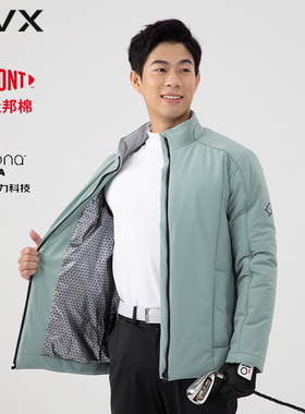 高尔夫服装男外套秋冬保暖弹力防风防雨蓄热棉衣