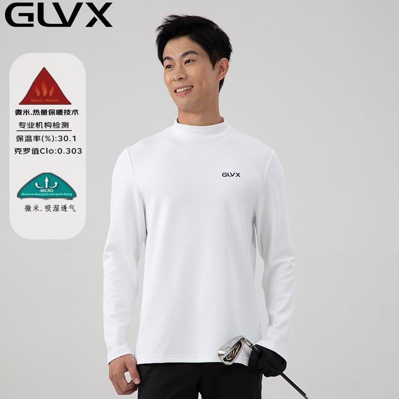 高尔夫服装男秋冬加绒保暖 弹力速干修身打底衫