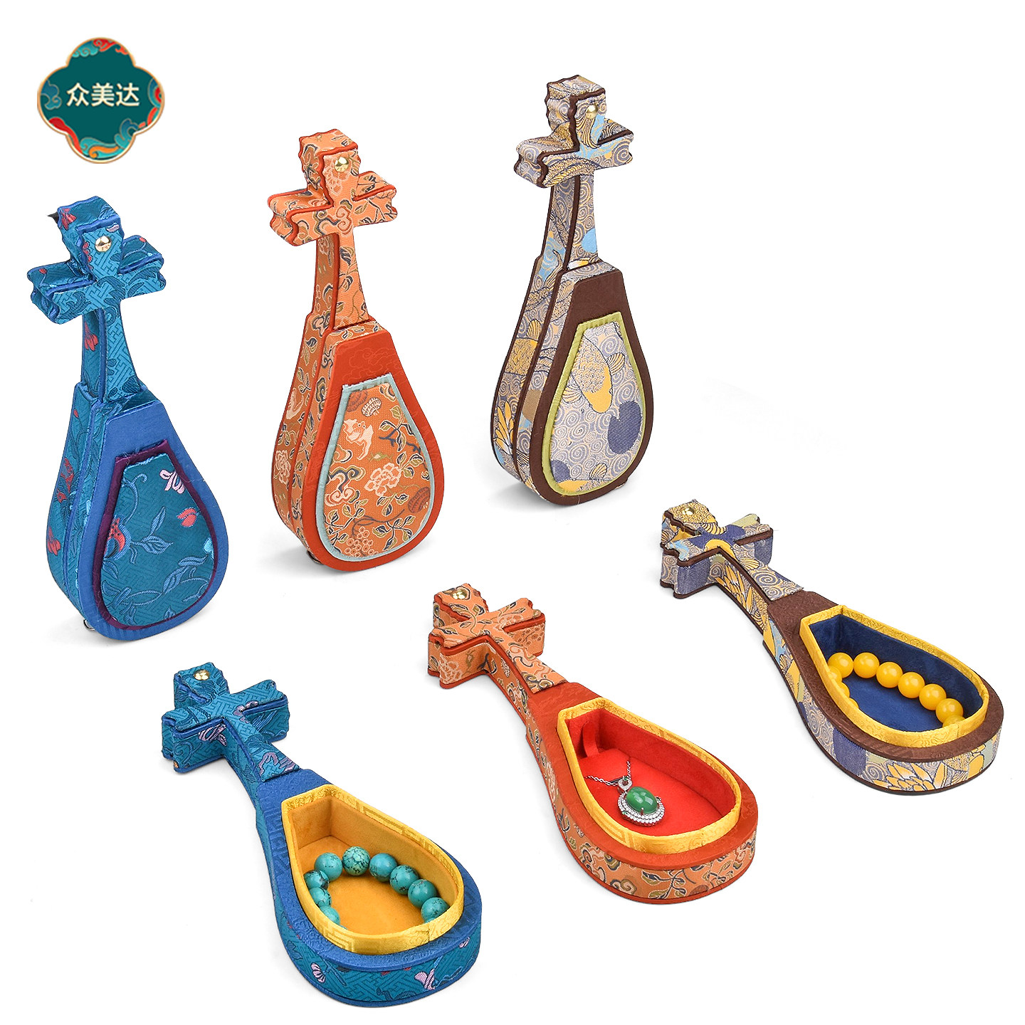 国风精致首饰盒项链手串吊坠收纳盒宫廷风珠宝盒文玩玉器包装礼盒,饰品/流行首饰/时尚饰品新,首饰盒,淘宝优惠券,粉丝福利购,淘宝优惠卷