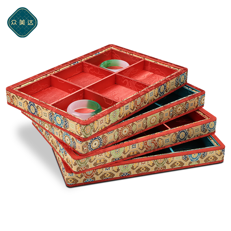 中式珠宝首饰托盘文玩黄金珠宝托盘展示位玉器玛瑙手镯展示看货盘