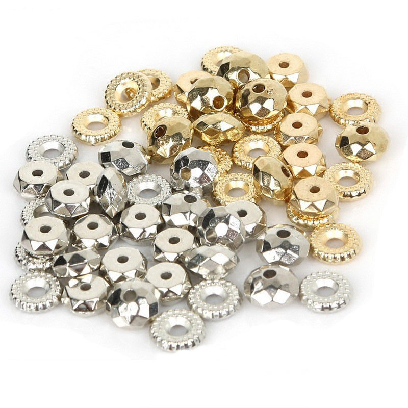 手工diy手链材料自制项链串珠饰品配件隔片珠子塑料车轮珠隔珠