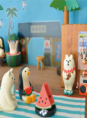 日式创意夏季沙滩主题简约椰子树摆件胶带收纳家居装饰办公桌