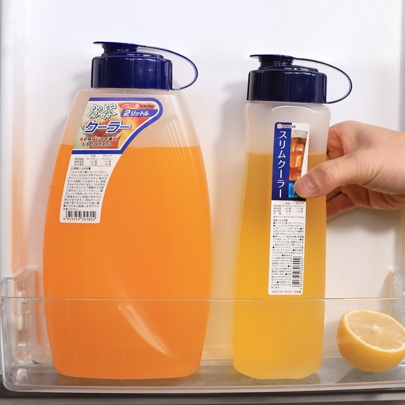 日本进口塑料凉水壶大容量耐高温家用冷水壶冰箱果汁冷冻壶牛奶瓶