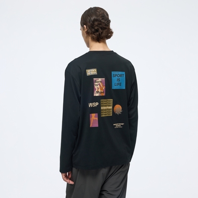 WassupHouse网眼印花长袖t恤