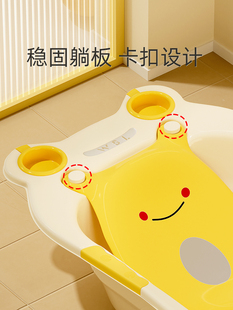 婴儿浴盆宝宝洗澡盆儿童大号加厚澡盆家用可坐可躺0 6岁浴盆浴桶