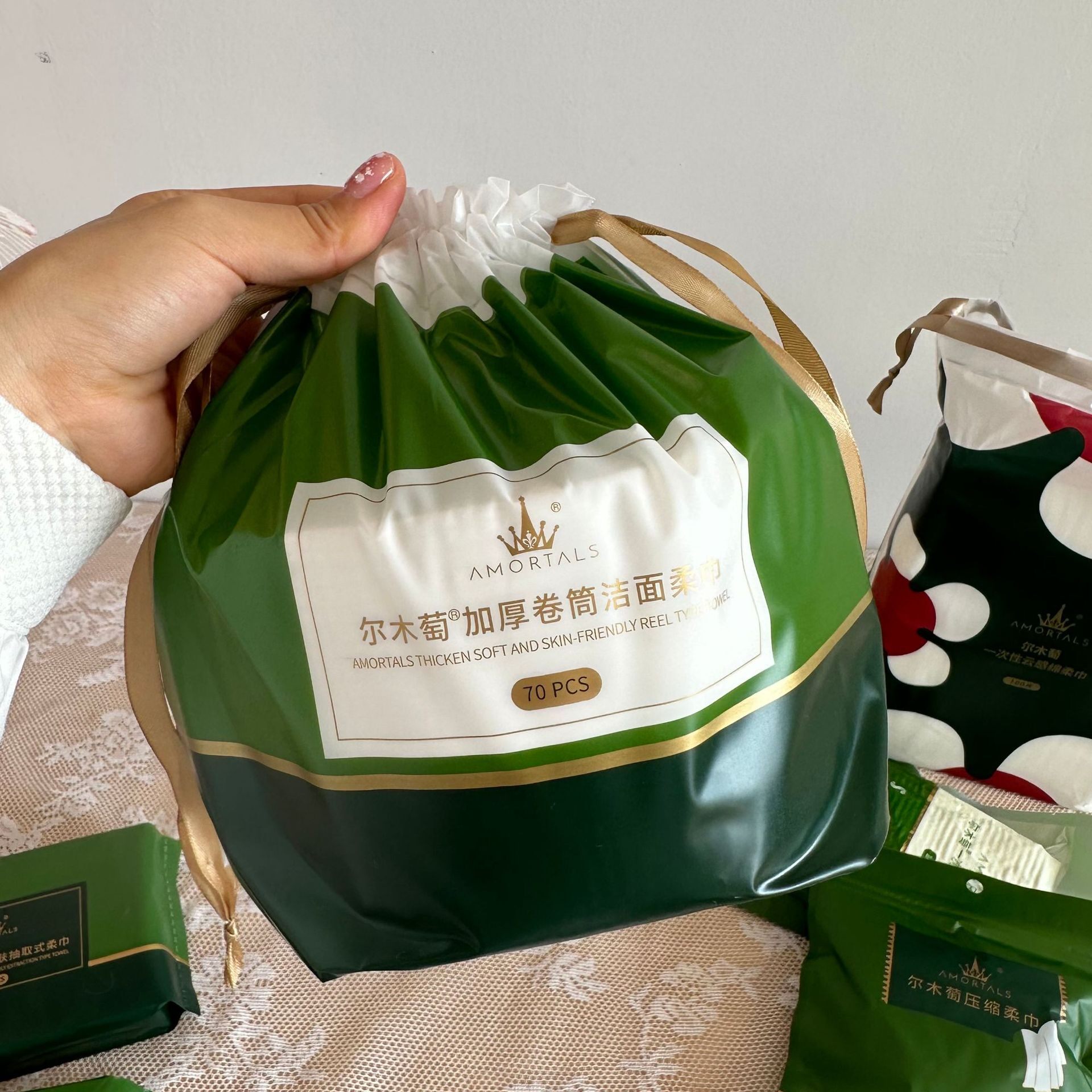 尔木萄棉柔加厚干湿两用洗脸巾