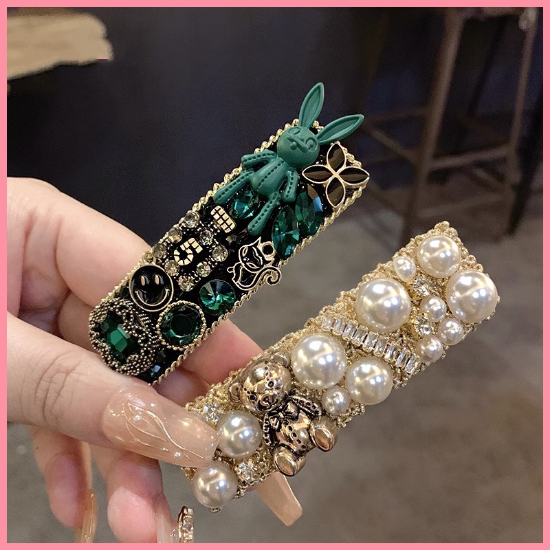 小香风一字夹侧边夹发夹女兔子小熊气质刘海夹bb夹后脑勺网红发饰