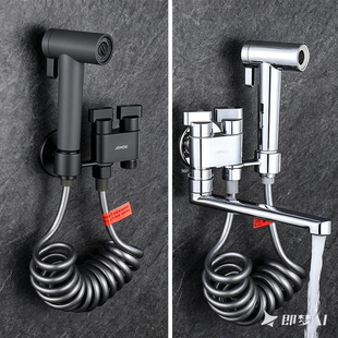 九牧马桶伴侣三通角阀一进二出带喷枪分水器一分二双出水三角阀