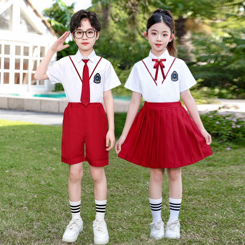 六一儿童合唱朗诵演出服中小学生表演班服幼儿园毕业照英伦风夏装