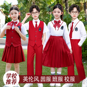 儿童合唱演出服幼儿园中小学生红歌朗诵合唱表演学院风运动会班服