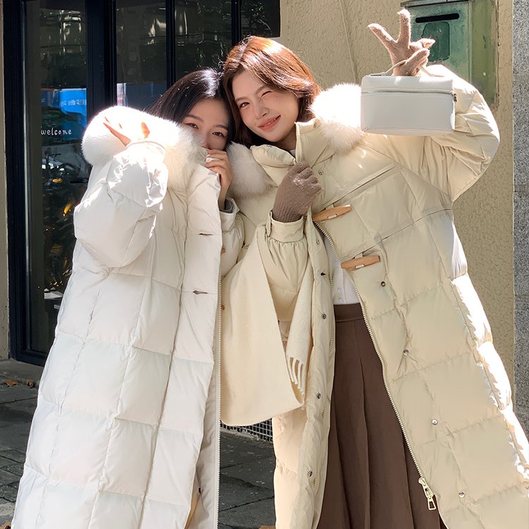 10月爆款苏九儿羽绒服女2024新款中长款加厚时尚流行冬季长款外套