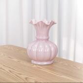 饰高级小众 景德镇法式 中古芬顿陶瓷花瓶客厅创意插花ins风装 小贺