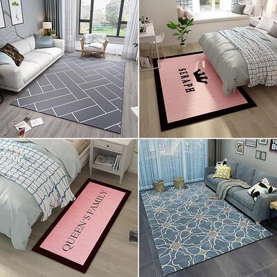 ins地毯卧室满铺可爱床边毯网红房间北欧地毯客厅茶几毯简约现代