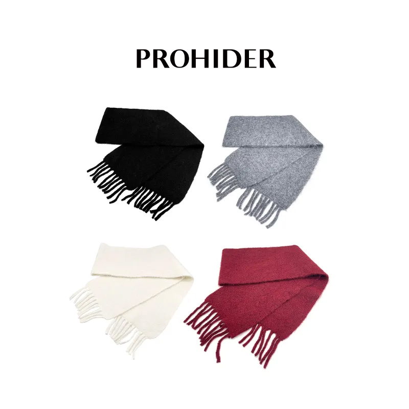 PROHIDER颇嗨 25秋冬新款 羊毛混纺百搭流苏围巾蓬松柔软轻盈百搭