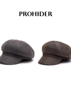 PROHIDER 英伦复古水洗作旧报童帽PH2501013