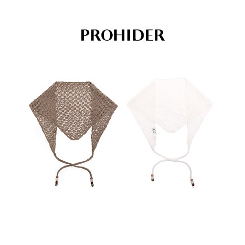 PROHIDER法式慵懒针织串珠头巾