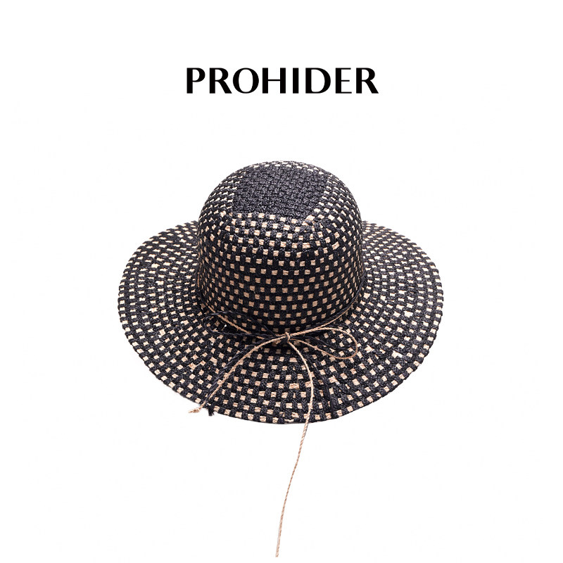 PROHIDER拉菲草编织宽檐帽