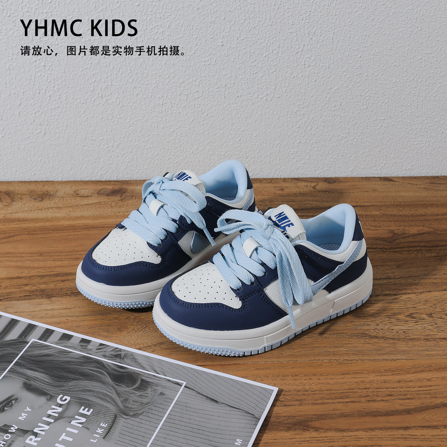 真皮儿童板鞋2026春季新款透气女童运动鞋低帮男童鞋子软底休闲鞋