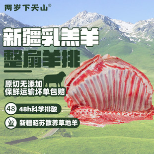 新疆羊肉新鲜 草地乳羔羊腿生鲜羊排半只羊烤全羊过年送礼礼盒 包邮