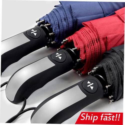 men women vinyl sunscreen triple folding umbrella automatic