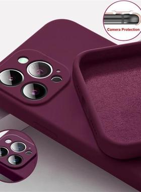 适用于Liquid Silicone Phone Case iPhone 16 15 14 Pro Max 11