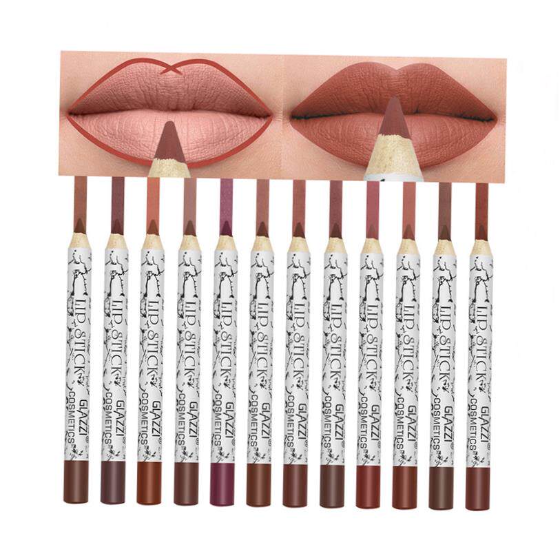 Lipstick pen lip liner set 12 colors 口红笔 唇线笔12色套装