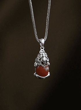 复古做旧浮雕貔貅小吊坠项坠国风