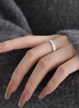 925银复古新中式钱多多戒指环开口调节简约民族风小众设计高级感