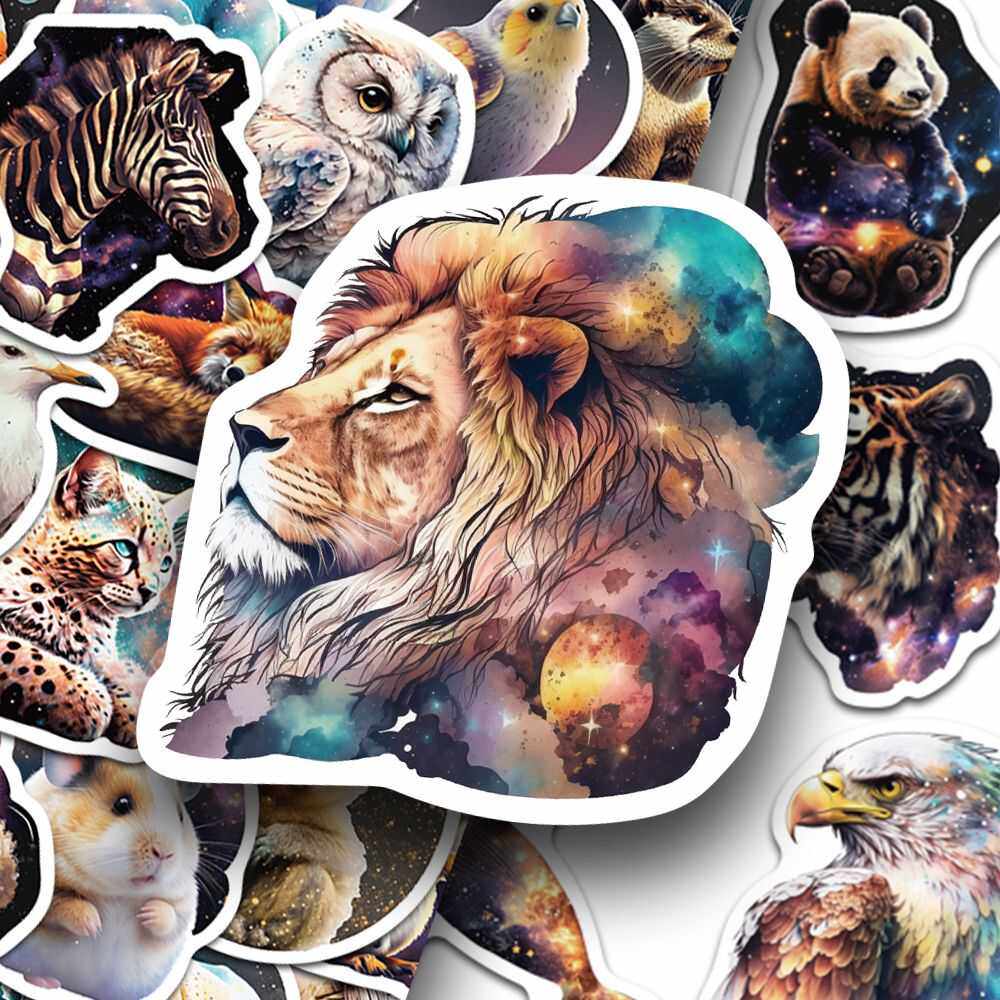 100张卡通涂鸦梦幻动物防水贴纸