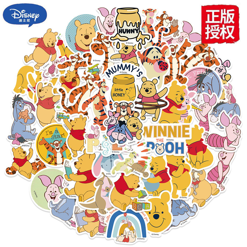 100张卡通小熊维尼涂鸦贴纸