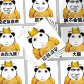 124张龙图皇帝表情包贴纸搞笑沙雕趣味梗图手账手机壳diy装 饰贴画