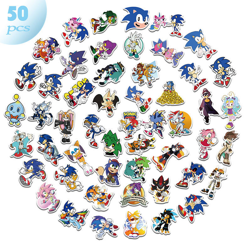 索尼克水杯电脑卡通涂鸦贴纸