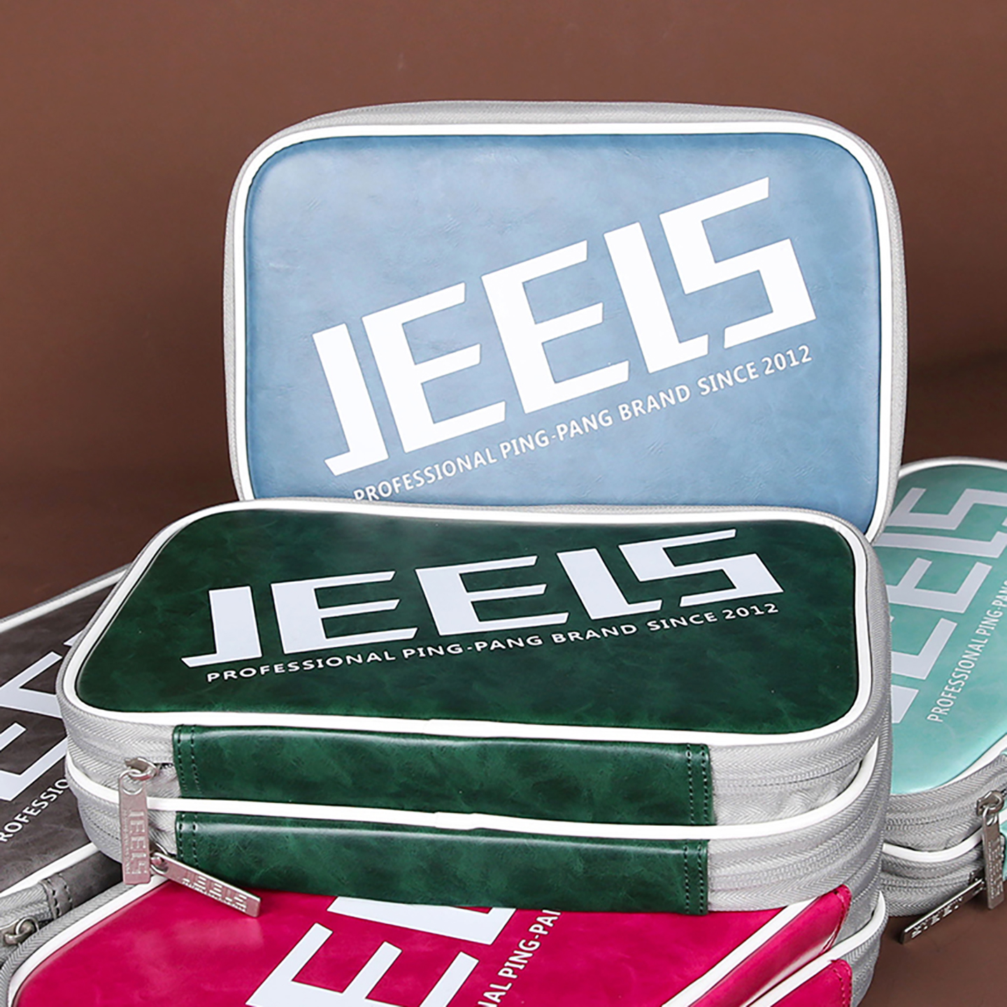 JEELS吉乐双层PU皮面乒乓球拍包