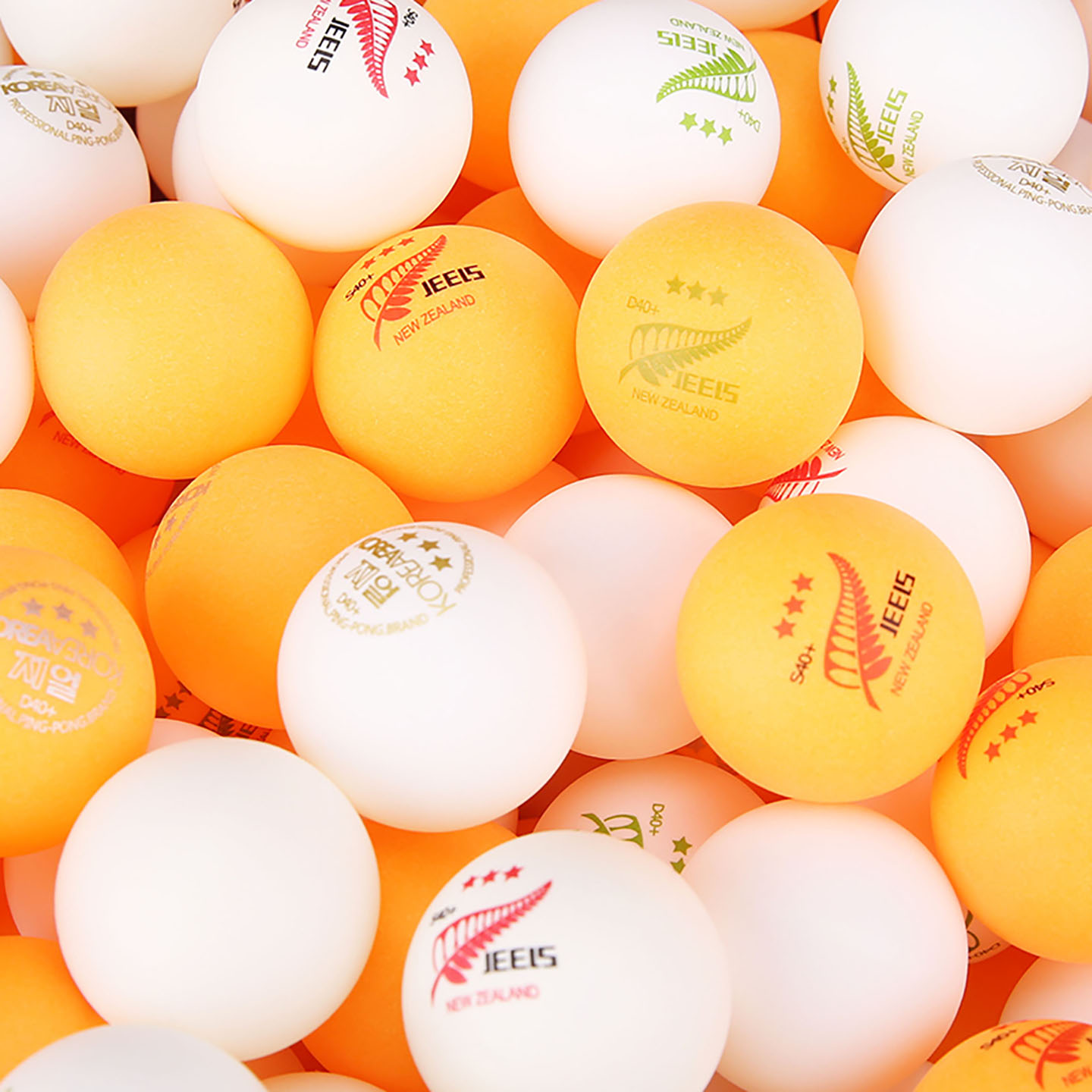 吉乐乒乓球ABS材料三星级黄白球