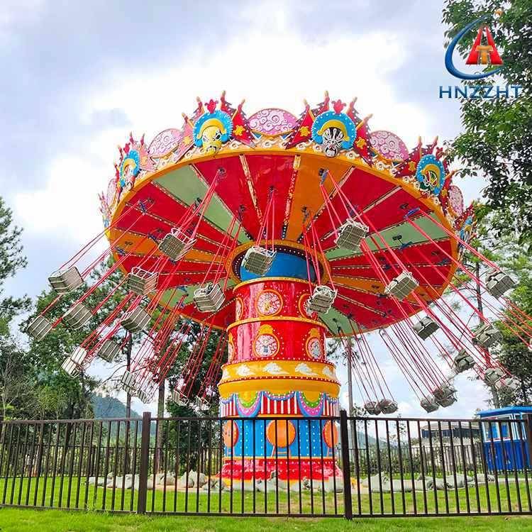 6座旋转升降飞椅飞行塔类游乐设施国风戏曲脸谱新款造型