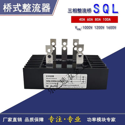 定制SQL40A60A80A100A1000V1200V1600V三相整流桥式模块桥堆西整S