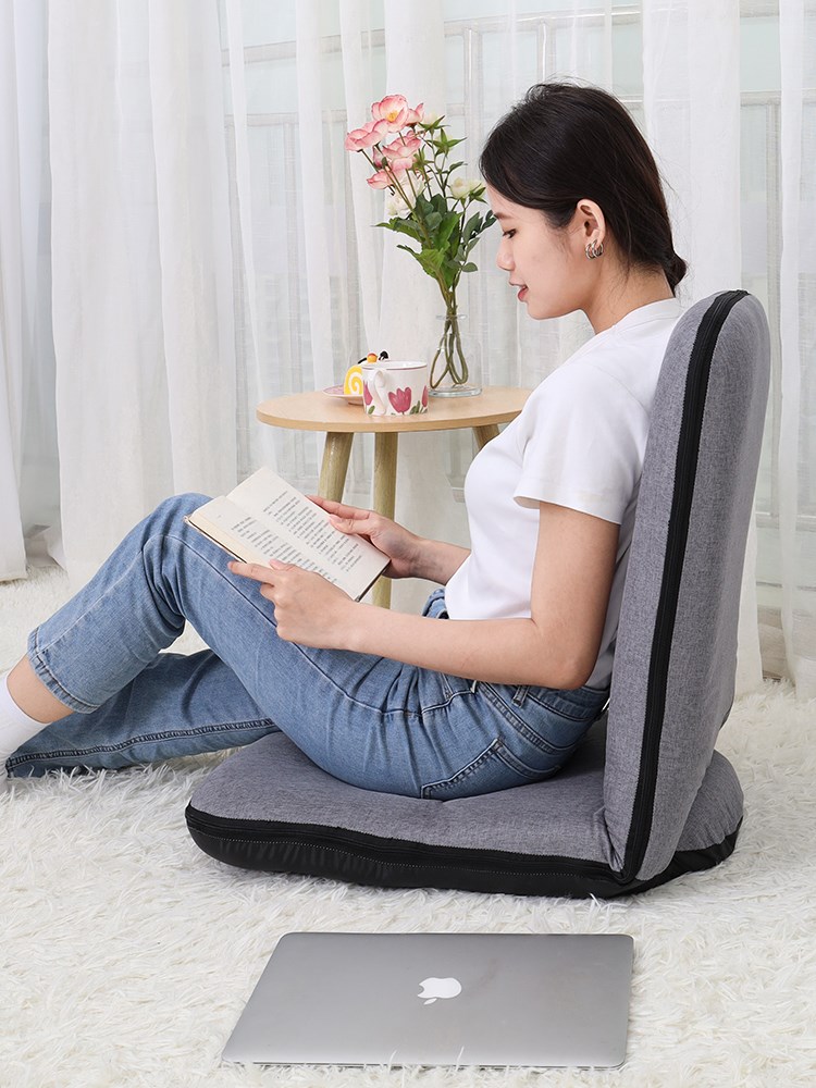 日本进口MUJIE沙发榻榻米可折叠飘窗椅床上靠背椅子宿舍阅读椅
