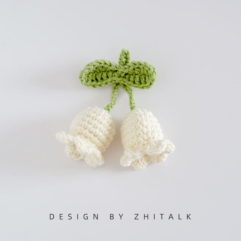 手工毛线钩织风铃花可爱甜美书包