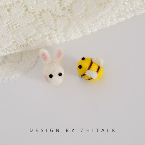 卡通日系兔子毛毡少女包衣服胸花