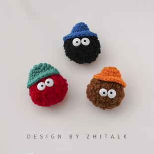 可爱女生网红毛球毛绒胸针 书包少女装饰别针书包小挂件