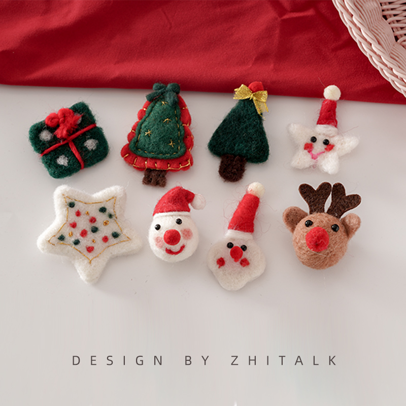 圣诞胸针装饰用品羊毛毡别针