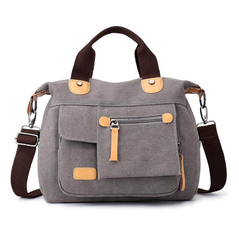 功能包单肩斜挎时尚文艺学院风背包潮酷帆布复古韩版女轻便大容量