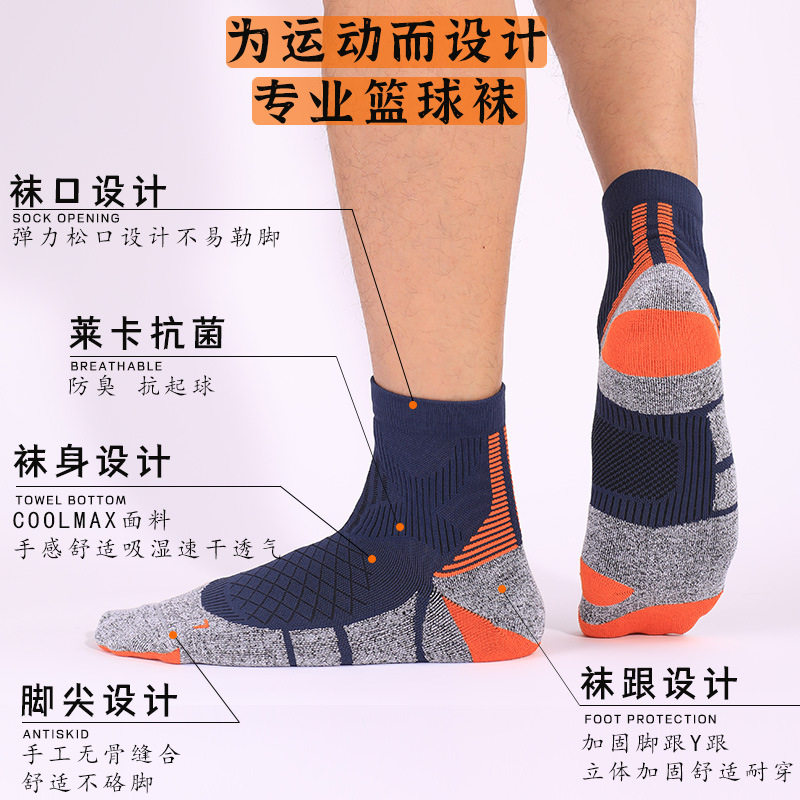 Coolmax专业跑步袜子马拉