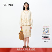 双层拼接小众设计高级感针织上衣 饰风格 ZHI2025秋冬新品 装