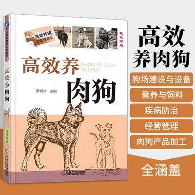 高效养肉狗 养狗书籍 养狗技术大全书籍 肉狗养殖教程技术书 肉狗场经营 肉狗养殖 肉狗场的建设选址 肉狗的饲养管理 肉狗疾病防治