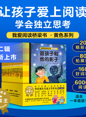 我爱阅读桥梁书黄色系列第二辑全20册盲孩子和他的影子一个都不能少第五个车轮穿羽绒服的阿布大胃王比赛公主营救大作战波波和雪怪