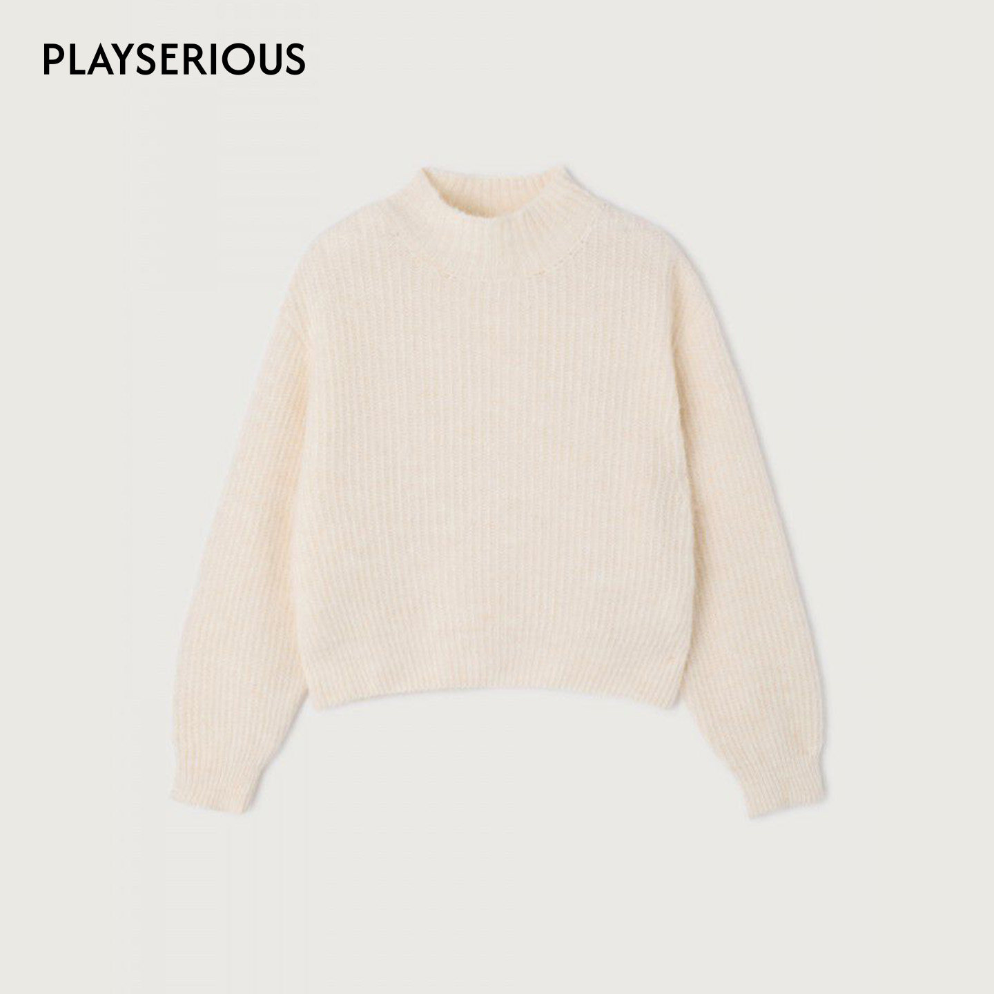 American Vintage 2025秋季新款纯色针织毛衣女经典百搭休闲上衣