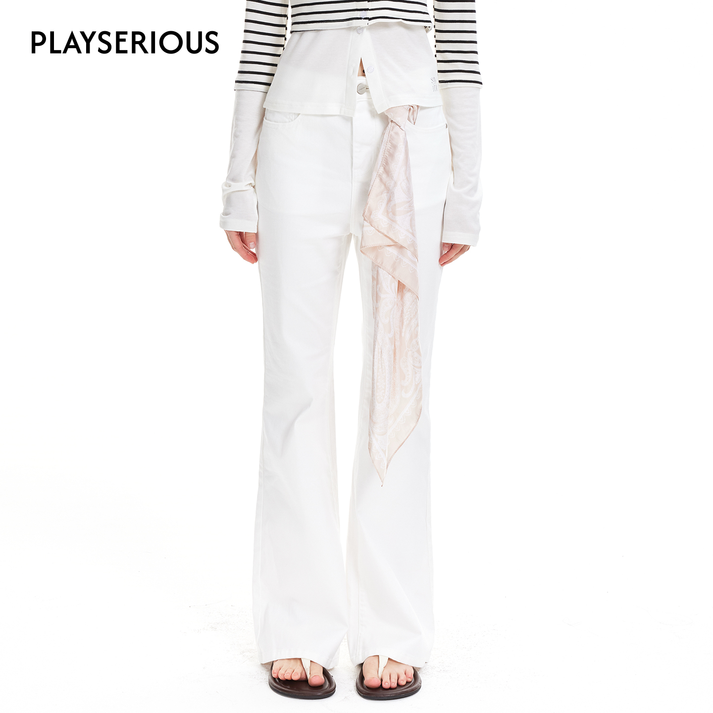 SSPARKLING2025夏季新款牛仔封神“腿精”喇叭超模裤高腰牛仔裤